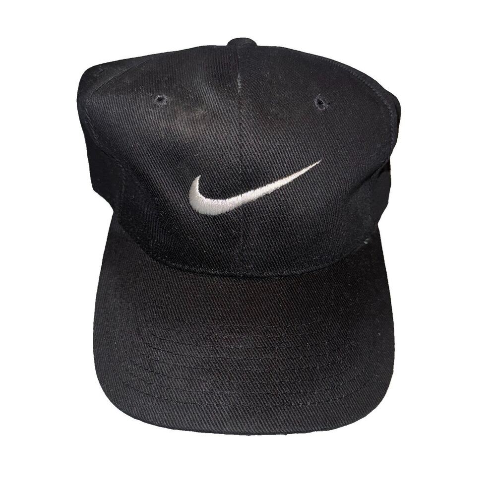 Vintage 90s Nike Swoosh Logo Embroidered Snapback Hat Cap